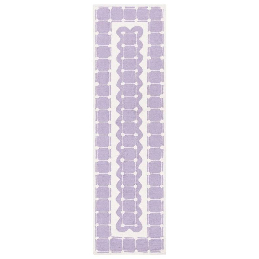 Safavieh Kids SFK927 Hand Tufted Indoor Runner Rug - Purple/Ivory - 2'-3"x8